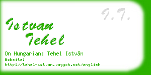 istvan tehel business card